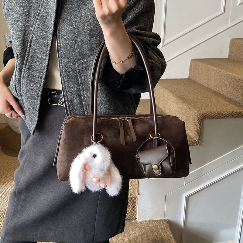 复古气质保龄球包女ins风新款小众高级包包腋下通勤枕头单肩