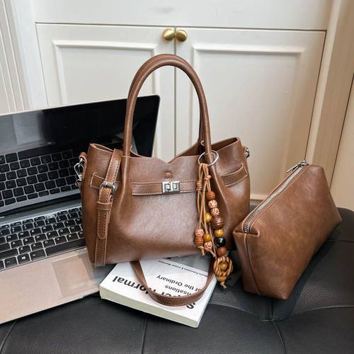 时尚韩版拎包女式2025冬季简约复古高级单肩通勤洋气手提包