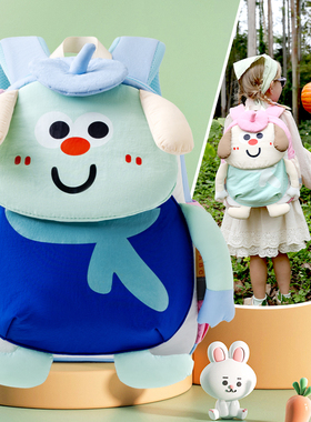 VABC可爱儿童背包女孩男童卡通双肩包宝宝幼儿园书包轻便外出包