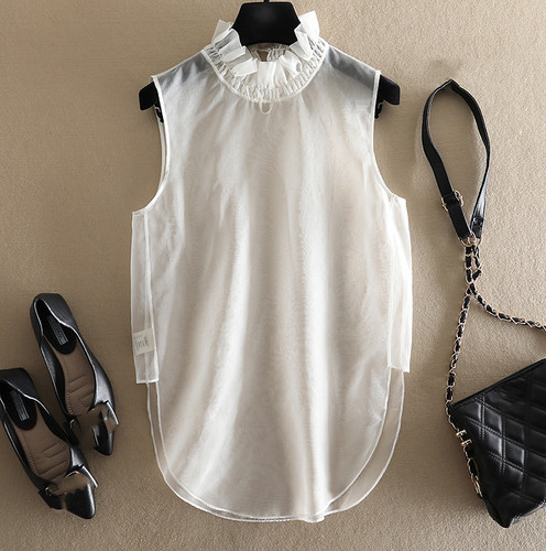 内搭洋气木耳上衣背心时尚