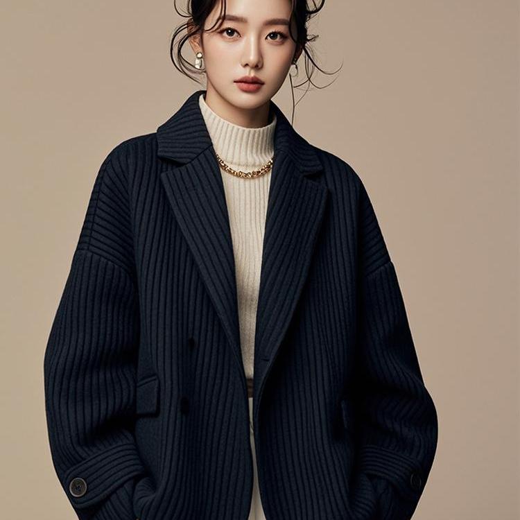 专柜撤回新款黑色小西装外套女休闲小众韩系西服小个子chic上衣