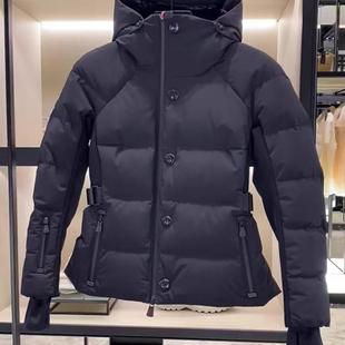 专柜撤回女装 香风高级感超好看黑色收腰保暖棉衣服连帽外套上衣