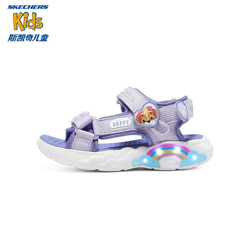 Skechers斯凯奇女童魔术贴夏季新款汪汪队联名休闲闪灯凉鞋317017_斯凯奇奥莱店_童鞋/婴儿鞋/亲子鞋-第2张图片-提都小院