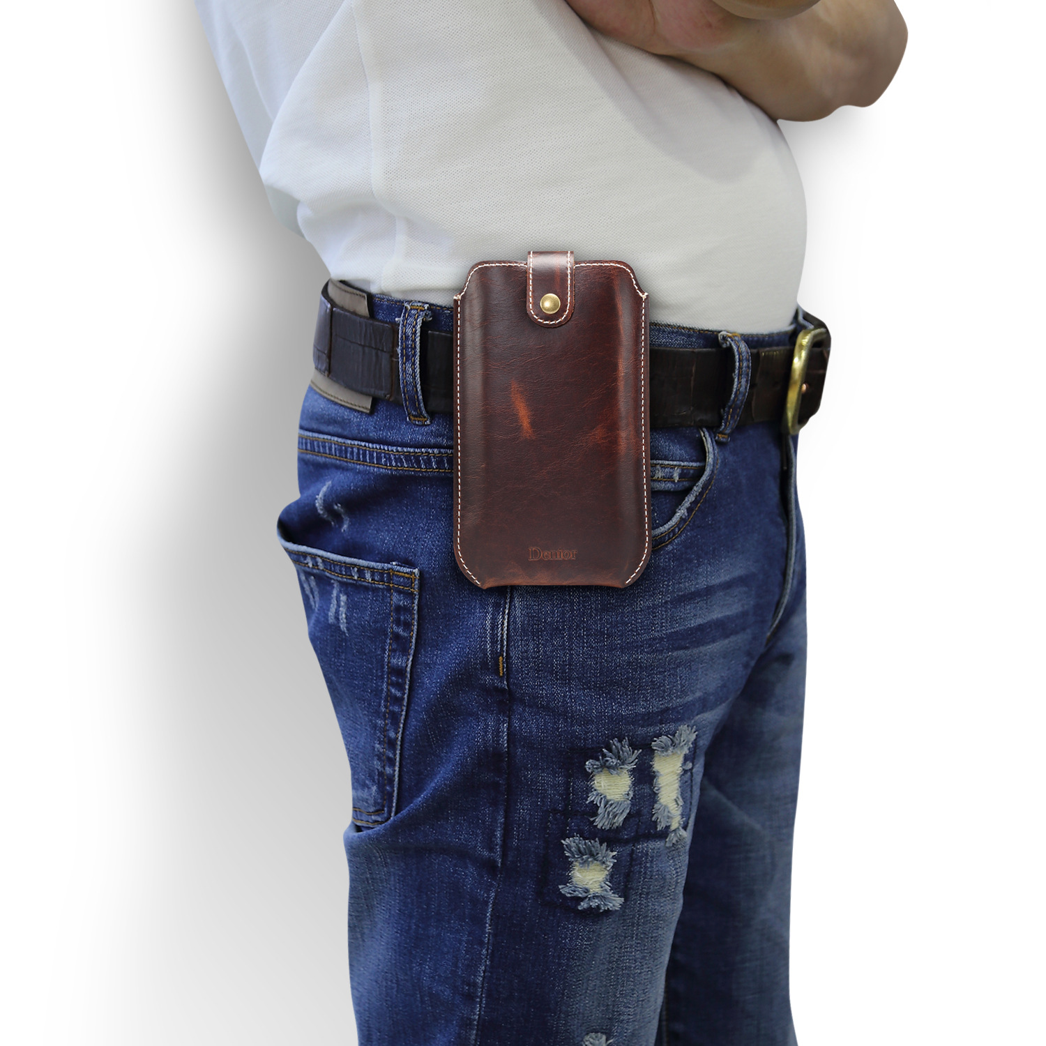 2026or适用于苹果华为三星VIVO手机真皮腰包牛皮套挂包多功能通用