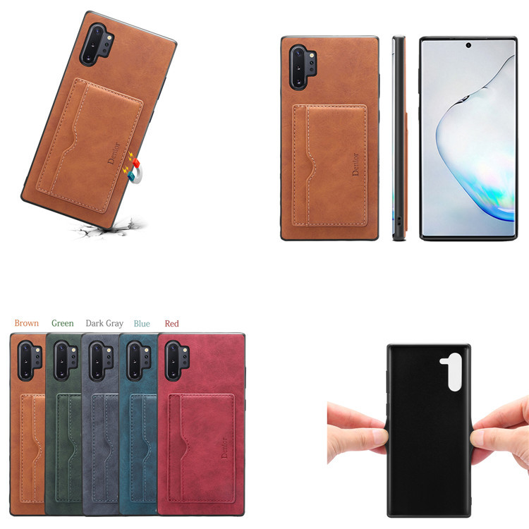 2026三星S24 Ultra手机壳插卡note10支架小牛皮纹A15手机皮套防刮