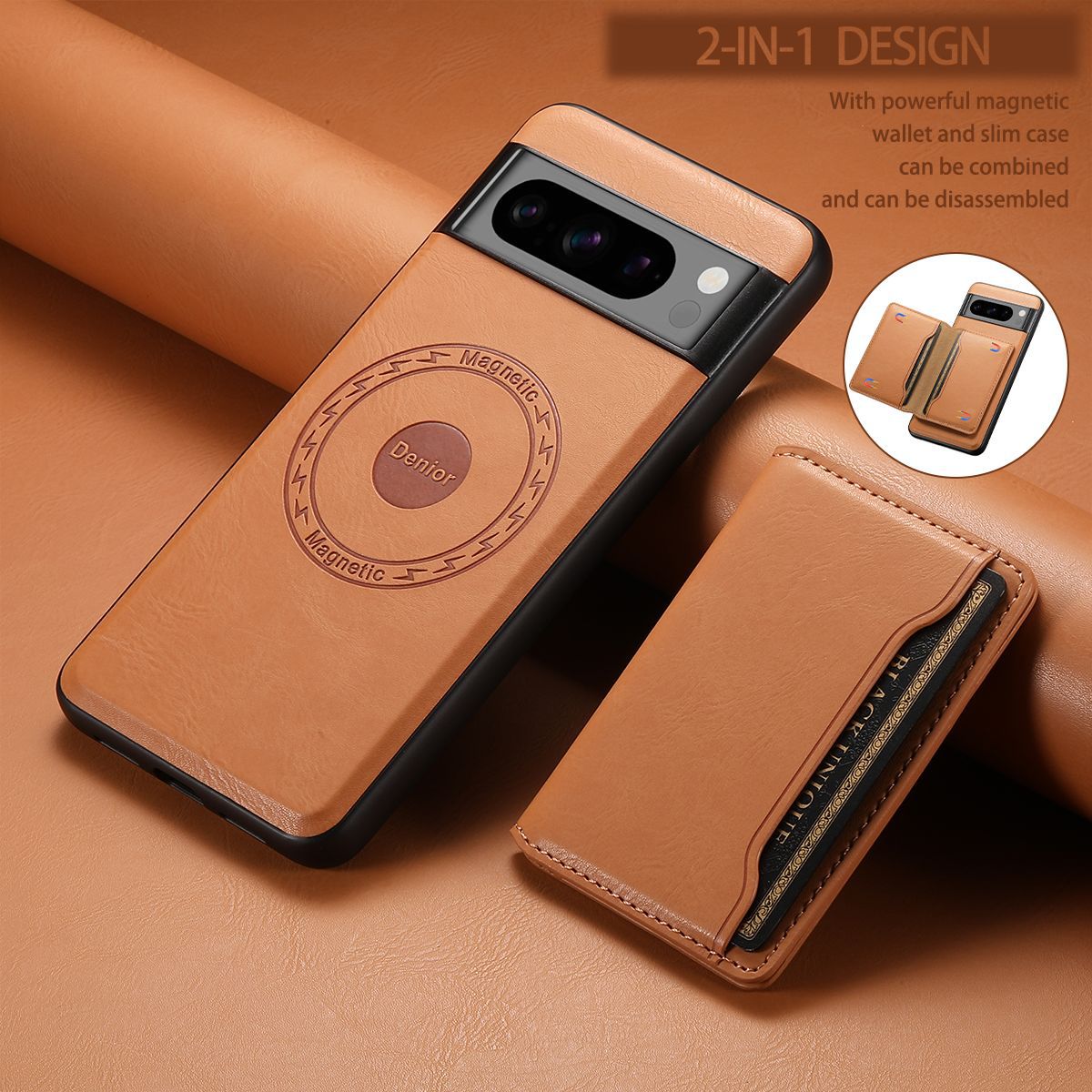 2026 谷歌pixel7A磁吸手机皮套插卡magsafe分离套pixel8/8A手机壳