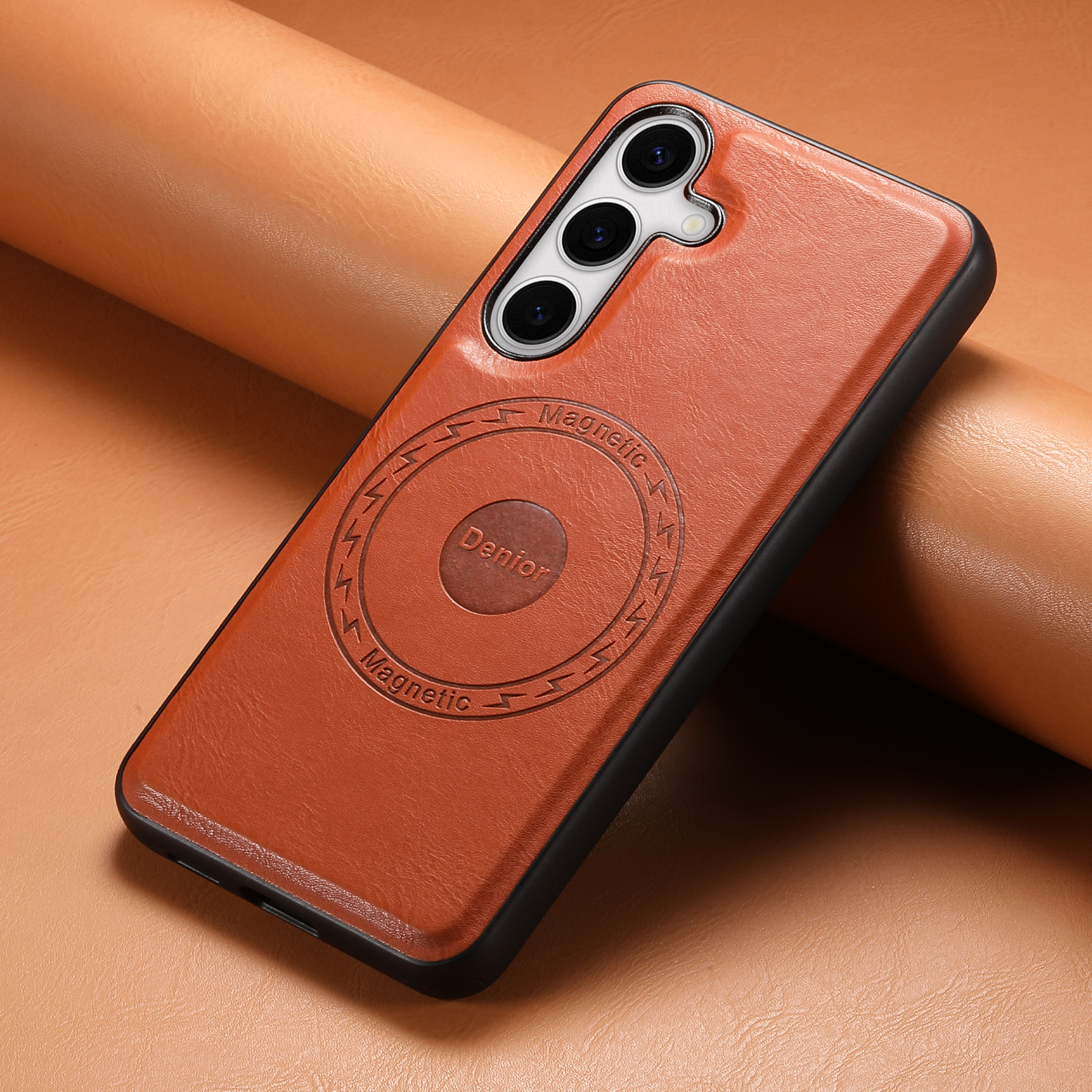 2026or适用三星S25Plus 磁吸手机皮套插卡后壳 magsafe磁吸手机壳