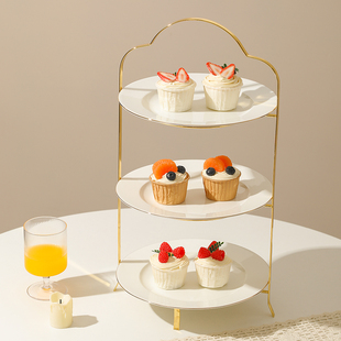甜品台架子茶歇盘高颜值水果盘蛋糕架子多层下午茶点心架蛋糕托盘
