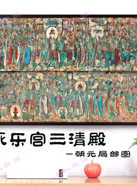 国潮风朝元图1000片拼图带相框