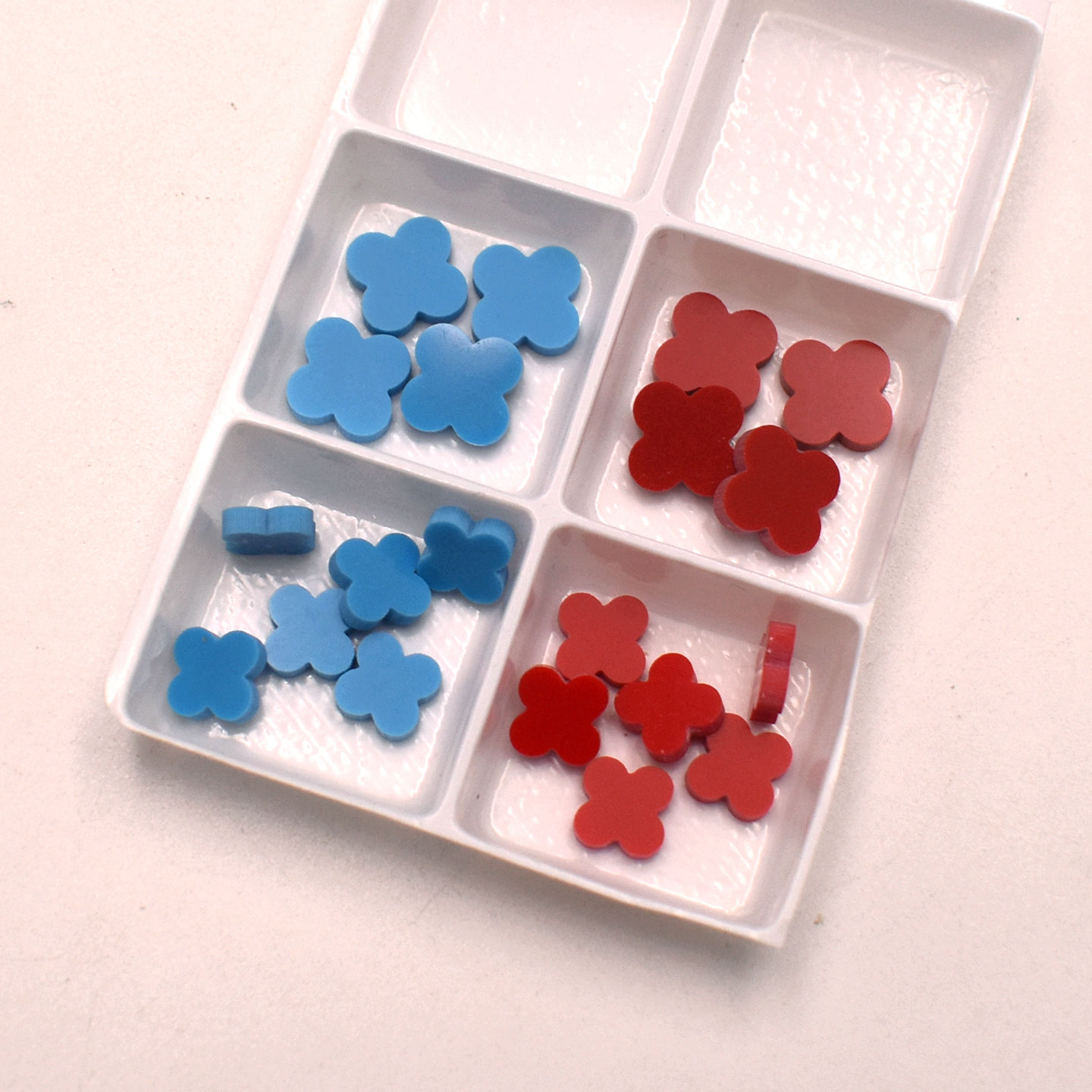 人造合成松石四叶草蓝松石 红松石裸石项链手链diy饰品工艺品