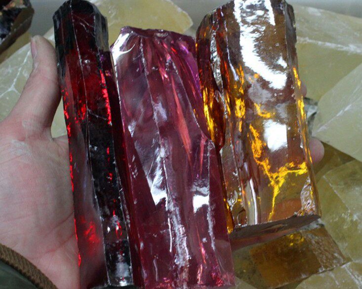 深橘红锆石原石材料a矿物晶体摆件石diy宝石原石新疆黄色紫色蓝色