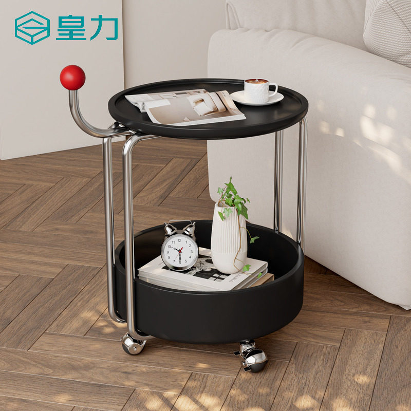 沙发边几客厅家用小户型移动推车轻奢现代简约高级感侘寂风小茶台