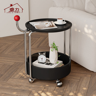 沙发边几客厅家用小户型移动推车轻奢现代简约高级感侘寂风小茶台