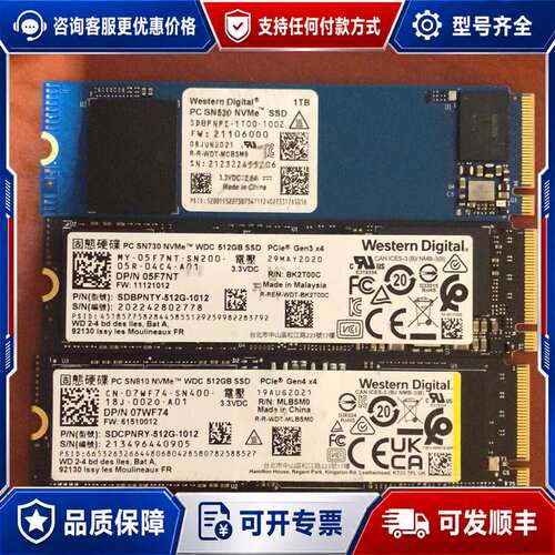 议价WD 西数 sn530/SN810/sn720 1t/512可维修