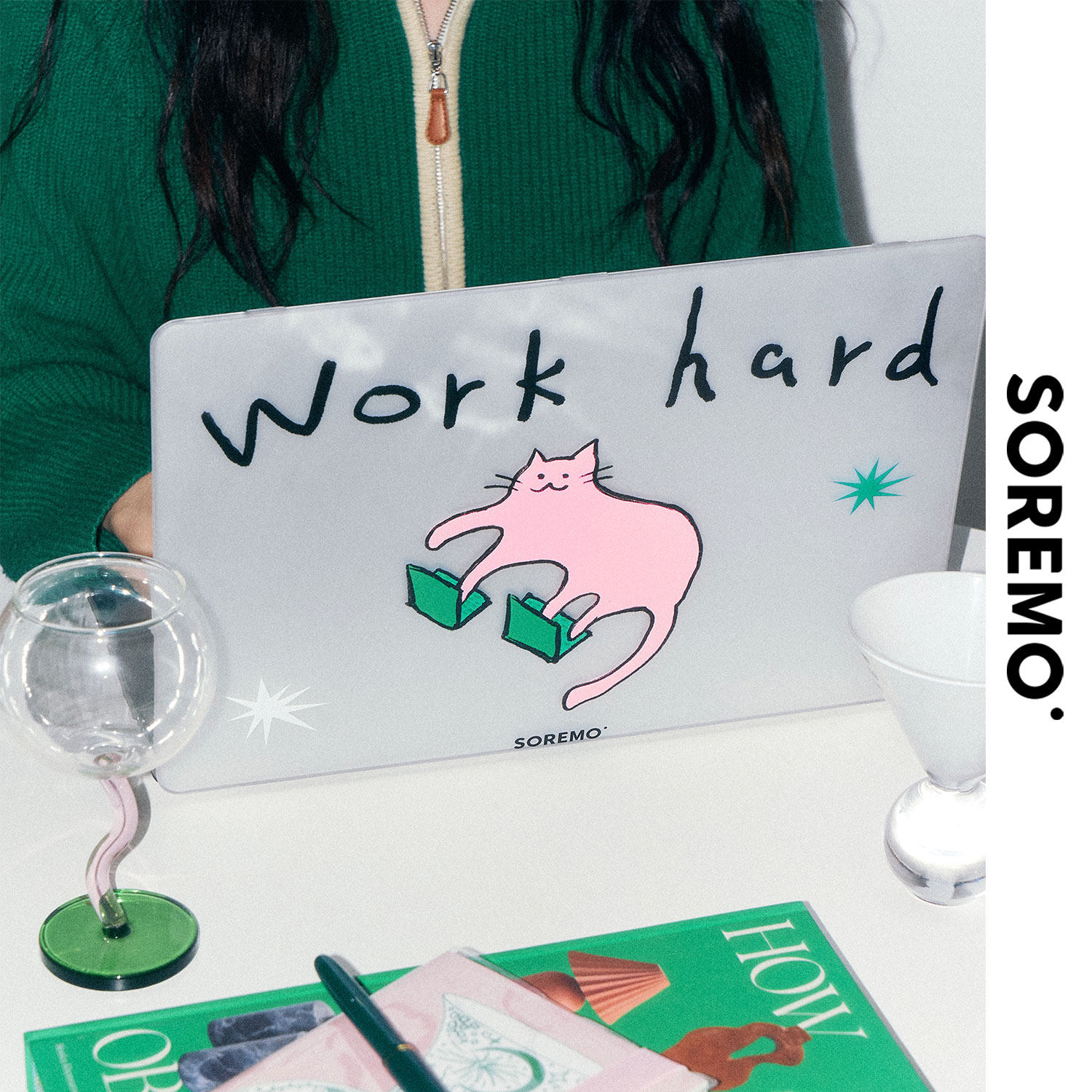 SOREMO “Work hard”插画电脑壳macbook笔记本保护壳可爱时髦 全包壳,3C数码配件,笔记本保护壳,淘宝优惠券,粉丝福利购,淘宝优惠卷