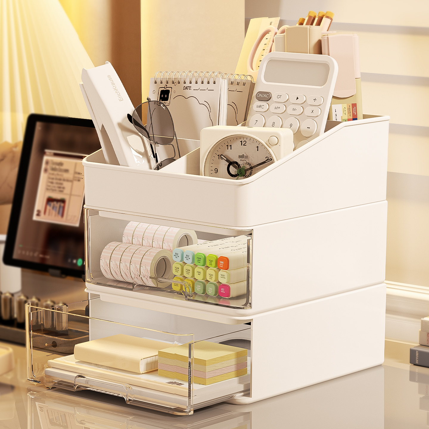 桌面收纳分层分类一格一物