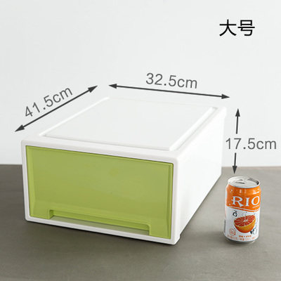 可叠加抽屉式收纳盒衣橱衣柜整理收纳箱宿舍神器鞋子杂物储物盒