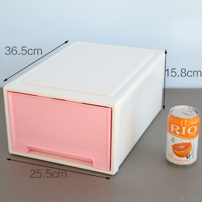 可叠加抽屉式收纳盒衣橱衣柜整理收纳箱宿舍神器鞋子杂物储物盒