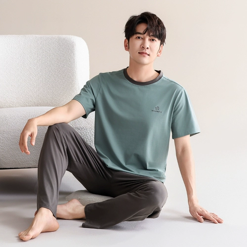 Пижама, летние тонкие штаны, тонкий комплект, короткий рукав, большой размер