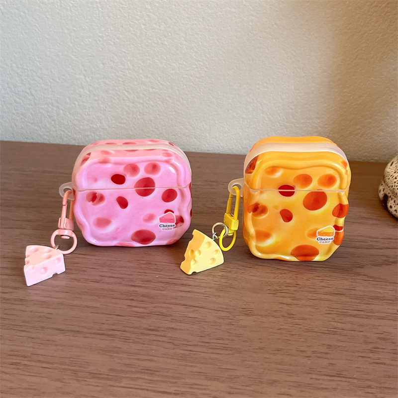 日韩纯色芝士奶酪适用Airpods4/pro3耳机保护壳套二三代新款小众