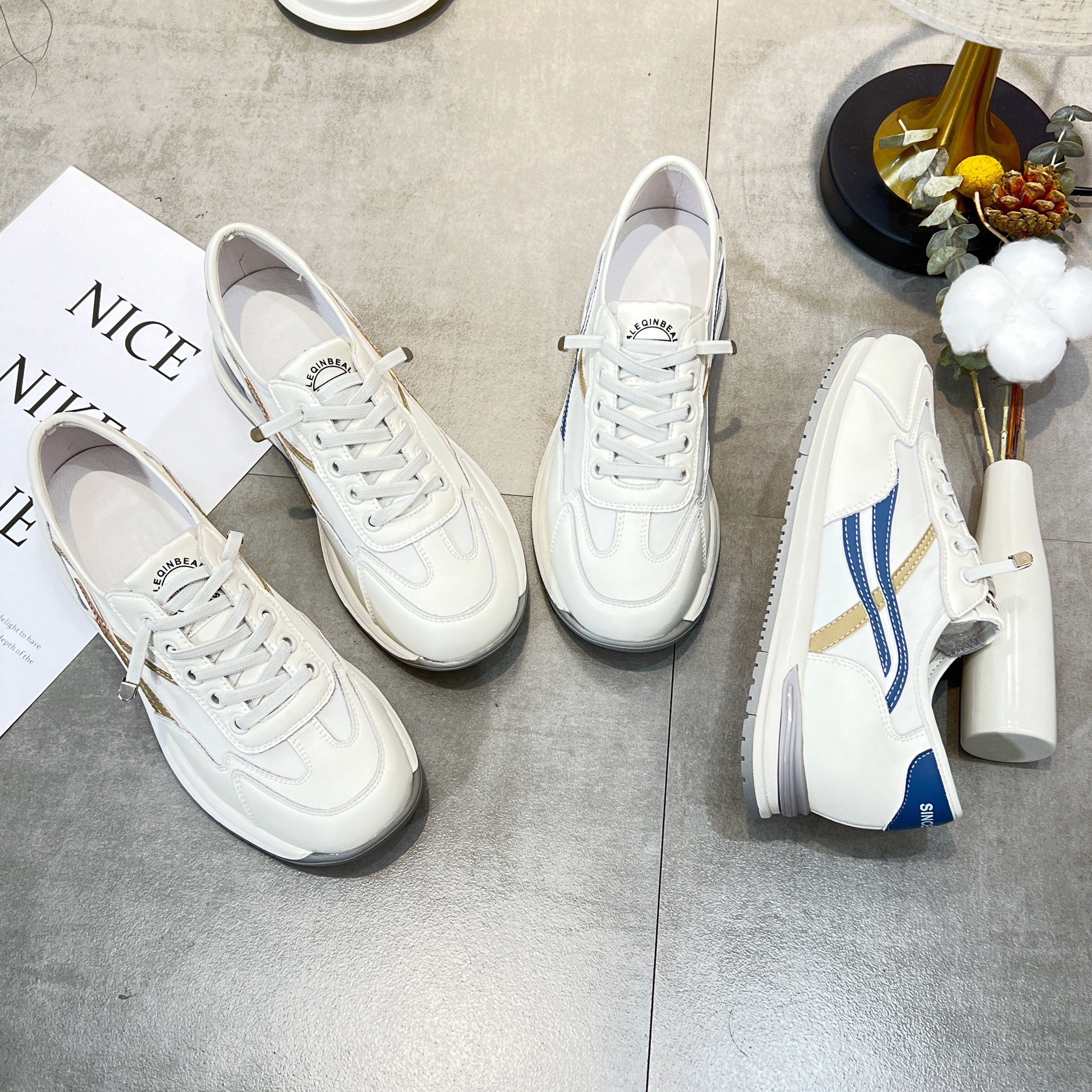 千佰莉阿甘鞋2024年新款春夏网面透气板鞋运动休闲鞋小白德训女鞋