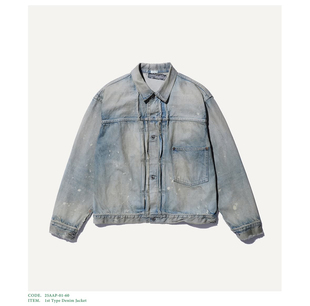 25aw 1st type jacket APRESSE denim 水洗污渍牛仔夹克 代购