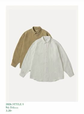 【代购】APRESSE 26ss Hemp shirt 汉麻尖领长袖衬衫
