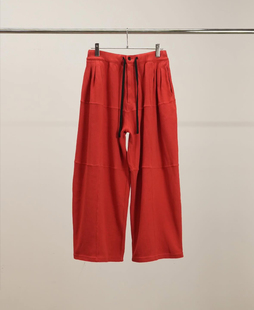 【代购】ANCELLM 26ss Panel wide slacks 毛巾面料阔腿休闲西裤