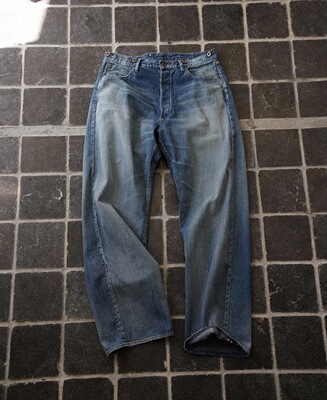 春夏新款定番四袋水洗牛仔裤