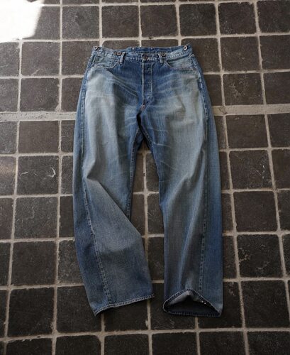 春夏新款定番四袋水洗牛仔裤