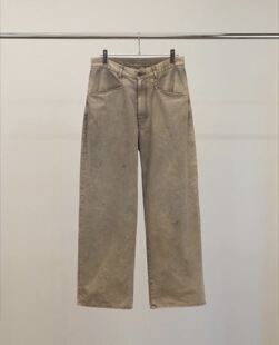 26ss ANCELLM Chino wide 剪裁直筒卡其裤 slacks染色西裤 代购