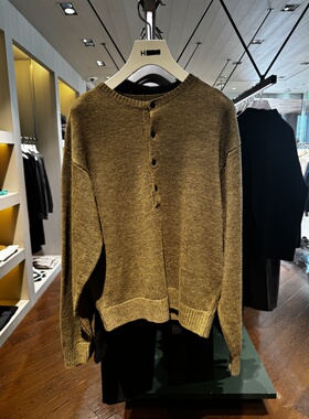 【代购】H BEAUTY&YOUTH 26ss Henley neck knit 亚麻混纺针织衫