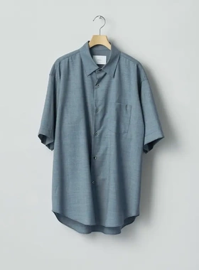 【代购】SSSTEIN 26ss Wool os ss shirt 全羊毛廓形短袖衬衫