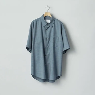 【代购】SSSTEIN 26ss Wool os ss shirt 全羊毛廓形短袖衬衫