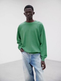 【代购】AURALEE 25aw Sweat po 超高支数长绒匹马棉圆领套头卫衣