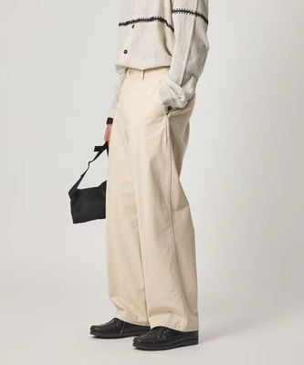 春夏新款强捻斜纹布直筒卡其裤