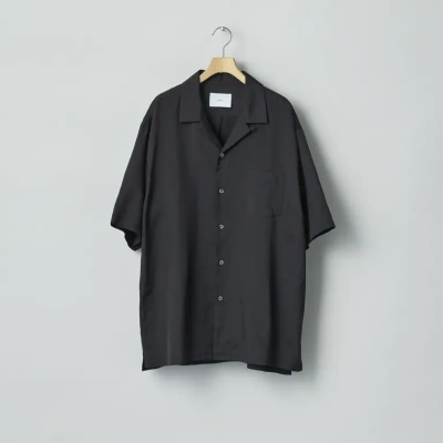 春夏新款真丝铜氨丝开襟短袖衬衫