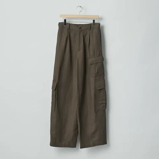【代购】SSSTEIN 26ss Cargo trousers 亚麻纤维混纺宽松工装裤