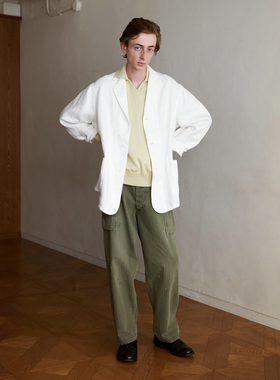 【代购】HERILL 26ss Us army m43 HBT pant 人字纹做旧工装裤