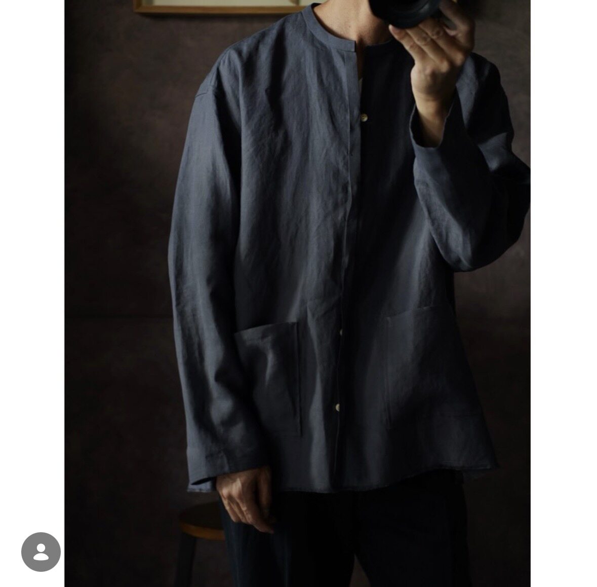【代购】MAATEEANDSONS 26ss Arti shirts 汉麻宽松立领长袖衬衫