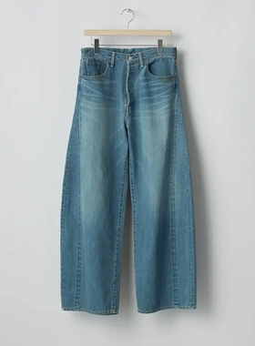 【代购】SSSTEIN 25aw Deformation wide denim jeans 弯刀牛仔裤
