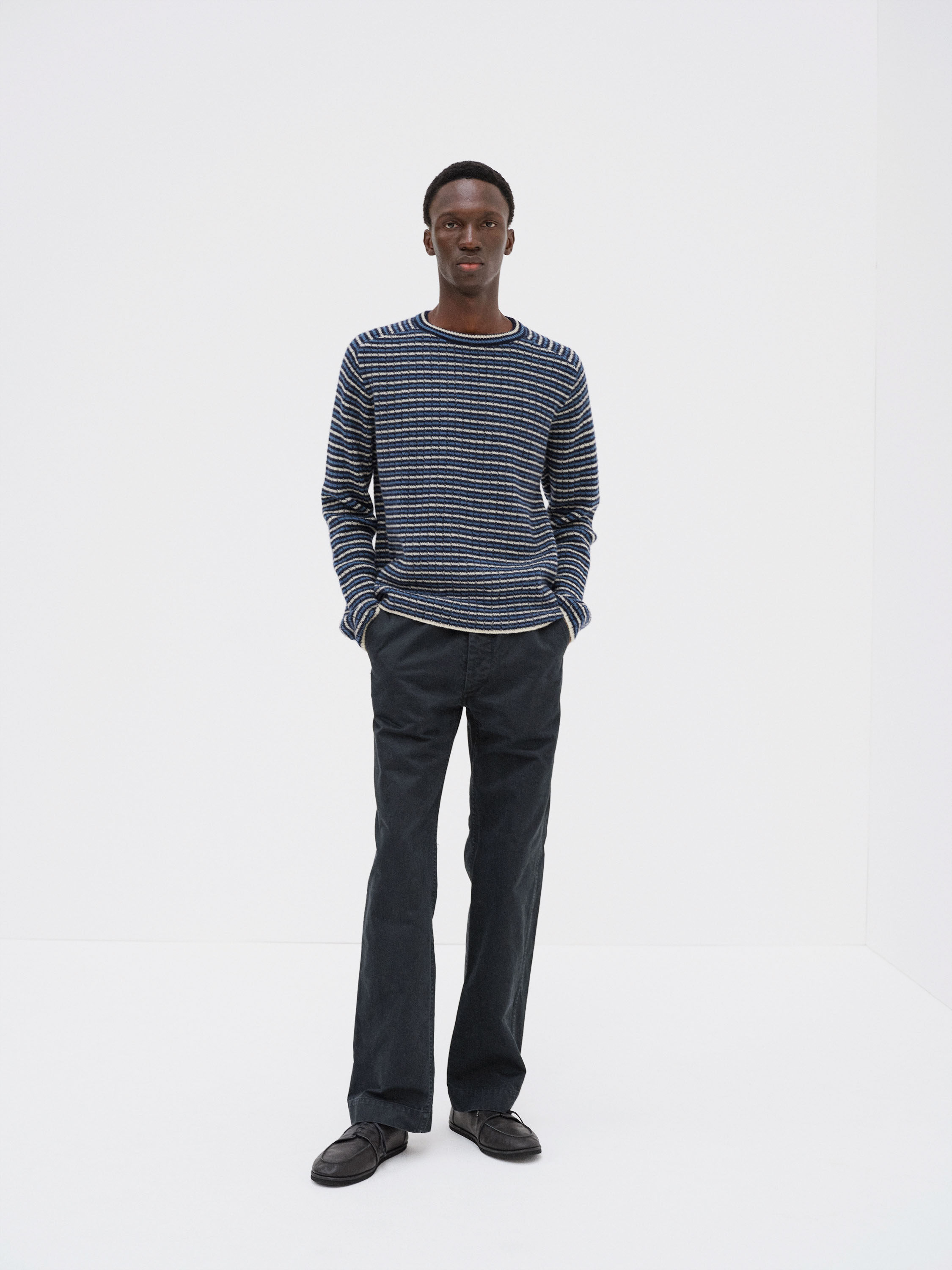 AURALEE 26aw Chino pant 件染染色做旧修身卡其裤