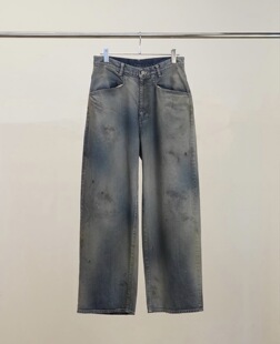 【代购】ANCELLM 26ss 06 Aging typeB 西裤剪裁轻量染色牛仔裤