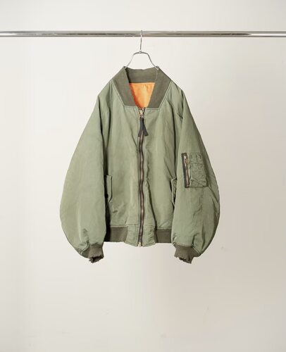 秋冬款破坏加工双面棉服飞行夹克