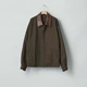 代购 zip SSSTEIN 26ss Chino jacket 硫化染起毛加工皮领夹克