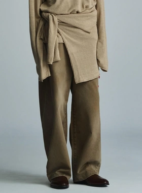 【代购】ANCELLM 26ss Garden店铺限定Wide chino slacks 卡其裤