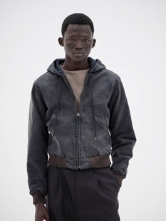 25aw Cotton duck parka AURALEE zip 件染帆布拉链帽衫 代购