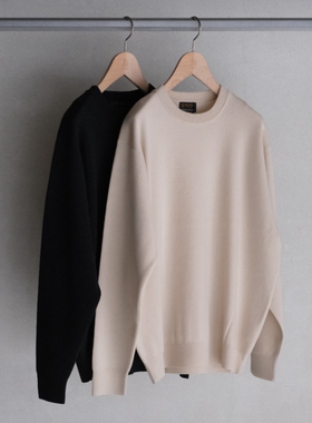 【代购】BATONER 25aw Cashmere crewneck 克什米尔羊绒针织衫
