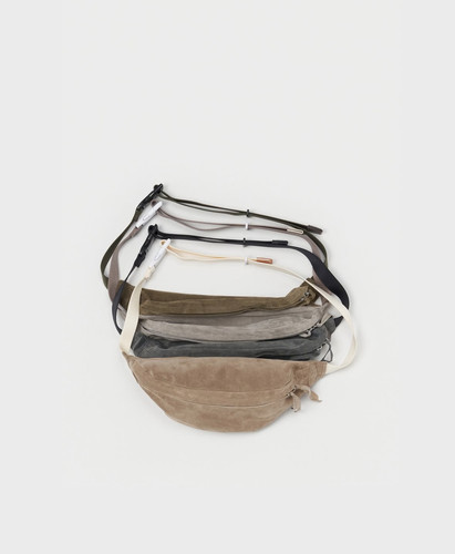 猪皮麂皮染色面料小号胸包挎包