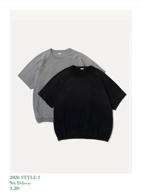 【代购】APRESSE 26ss Vintage sweatshirt 复古水洗轻薄短袖卫衣